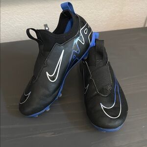 Nike Kids Black and Blue Soccer Shoes